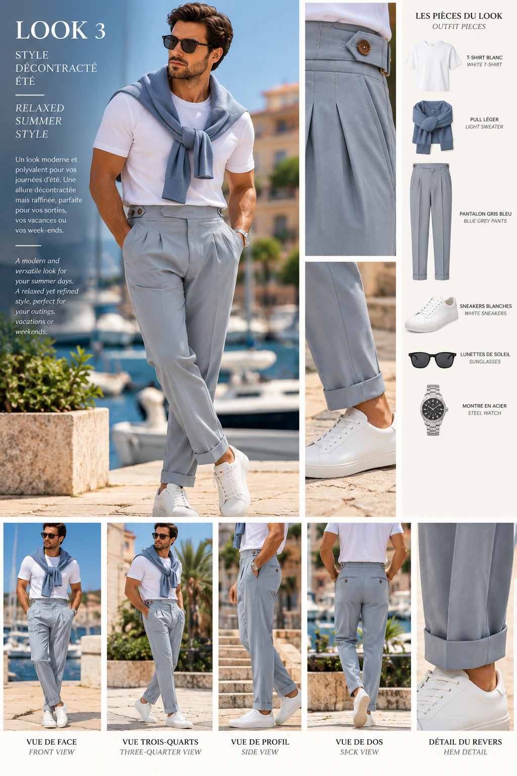 Milano Trouser- Slate Blue