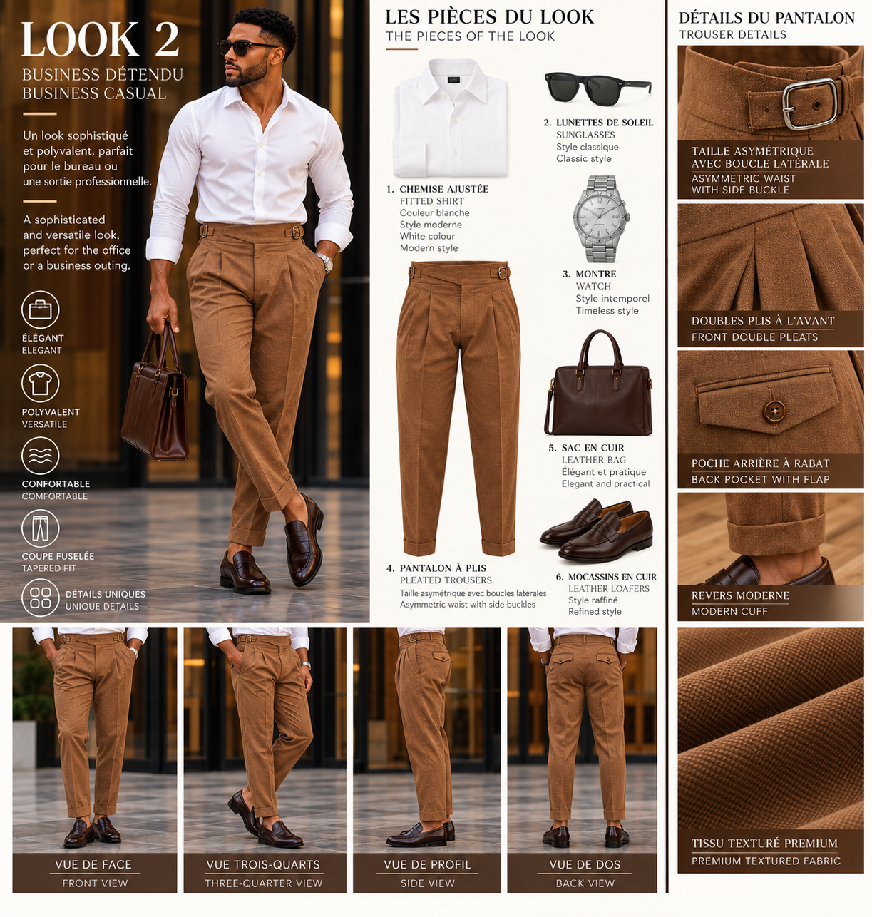 Milano Trouser- Camel Brown